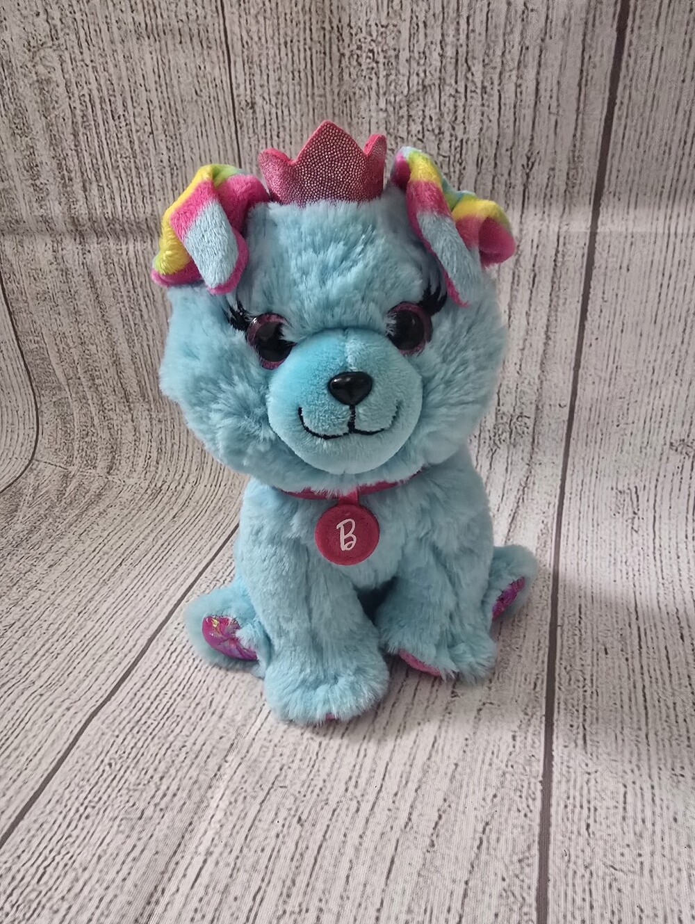 Barbie Mattle Blue Colorful Puppy dog Plush